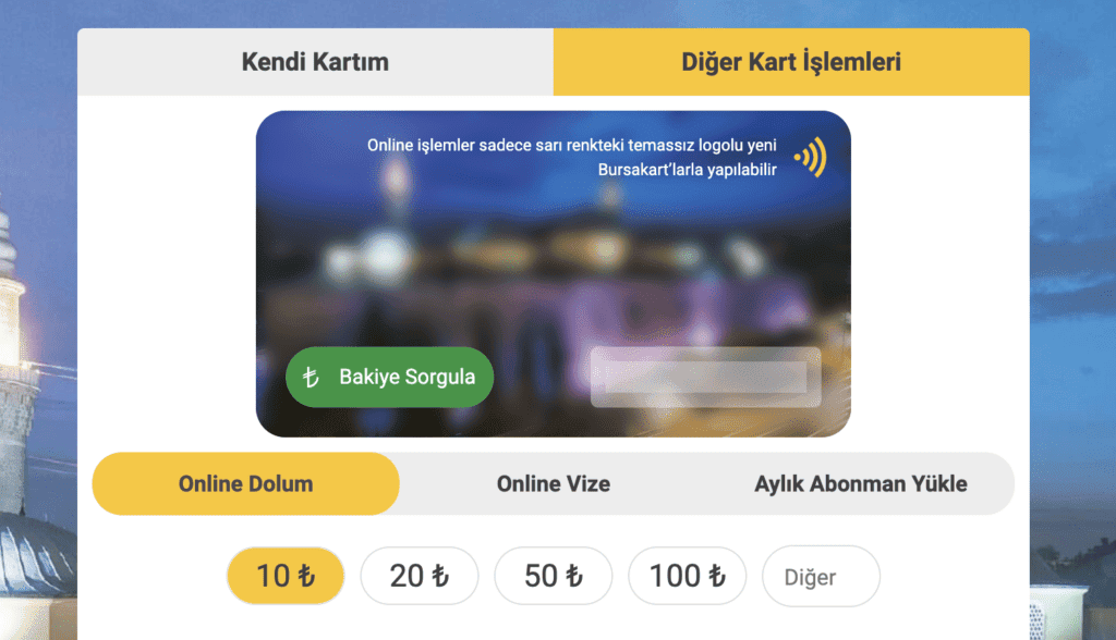 Bursa Kent Kart Sorgulama